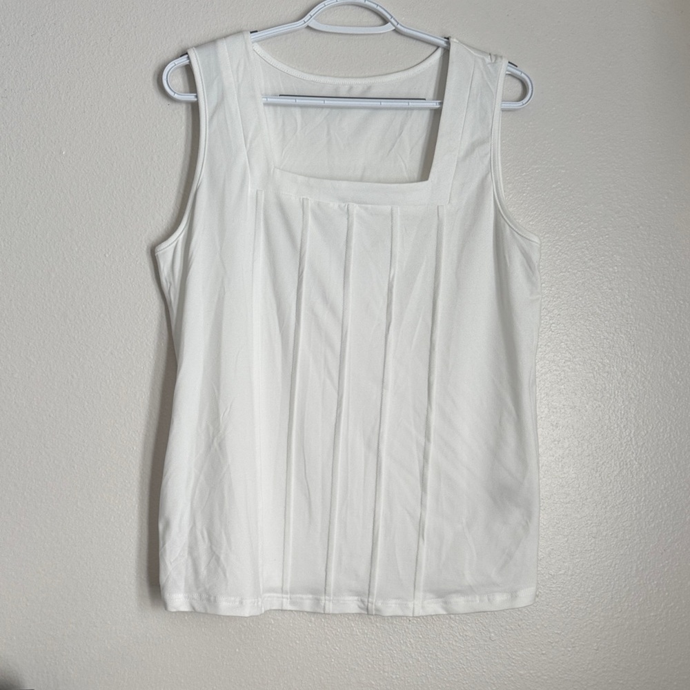White Sleeveless Top